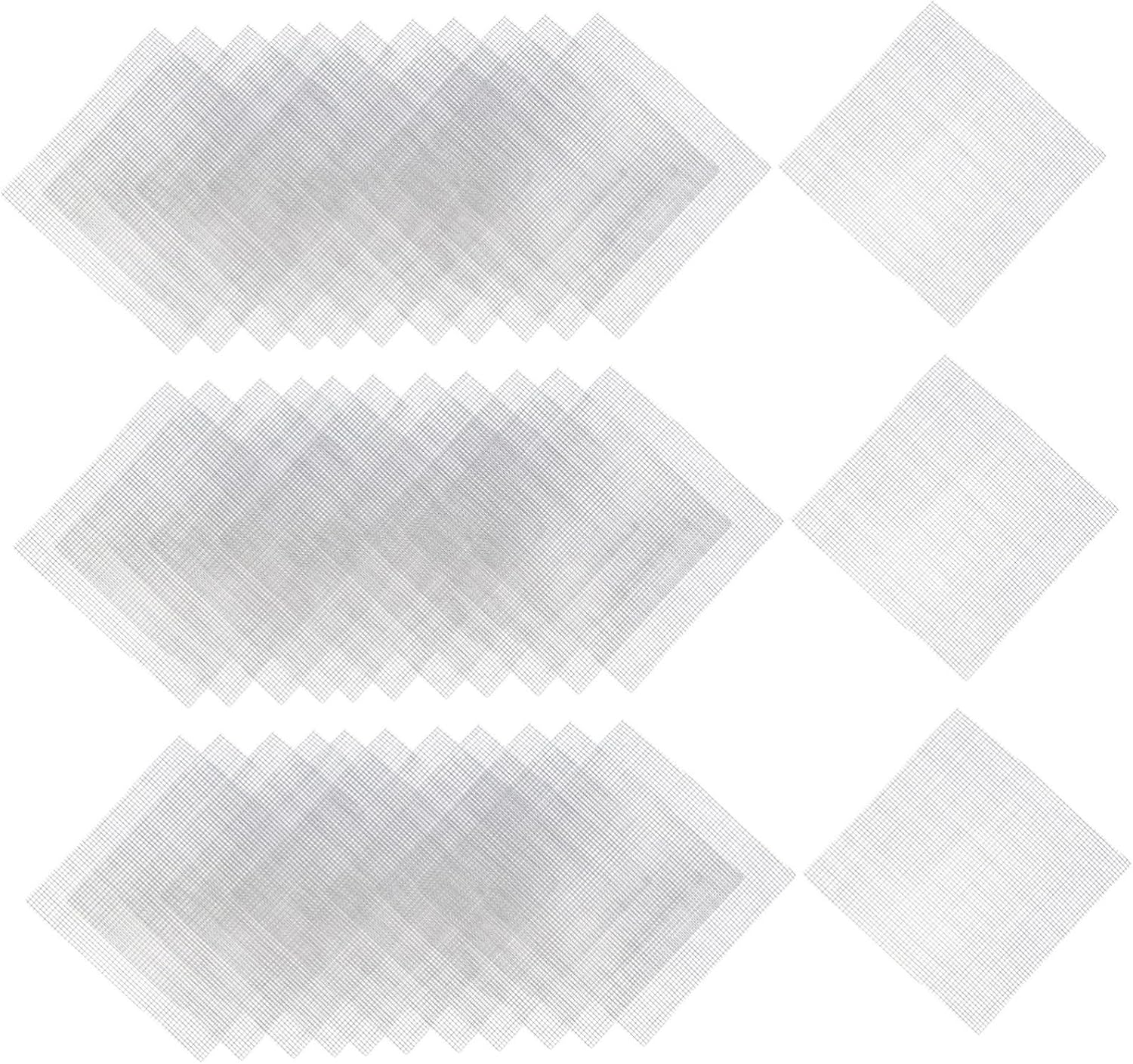 50Pcs Plant Pot Mesh Pads Square Flower Planter Bottom Mat for Retention Drainage Prevents Loss for Gardening and Pots