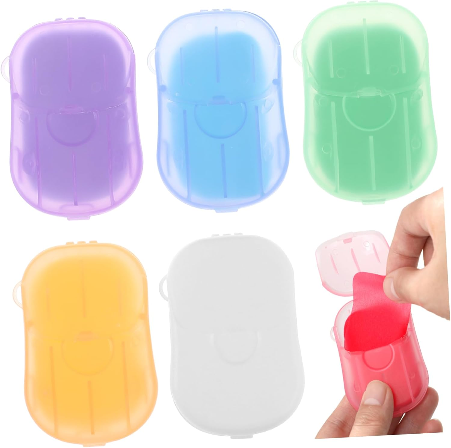 Yardwe 120 Sheets Portable Soap Papers Travel Outdoor Camping Soap Sheets for Hands Body