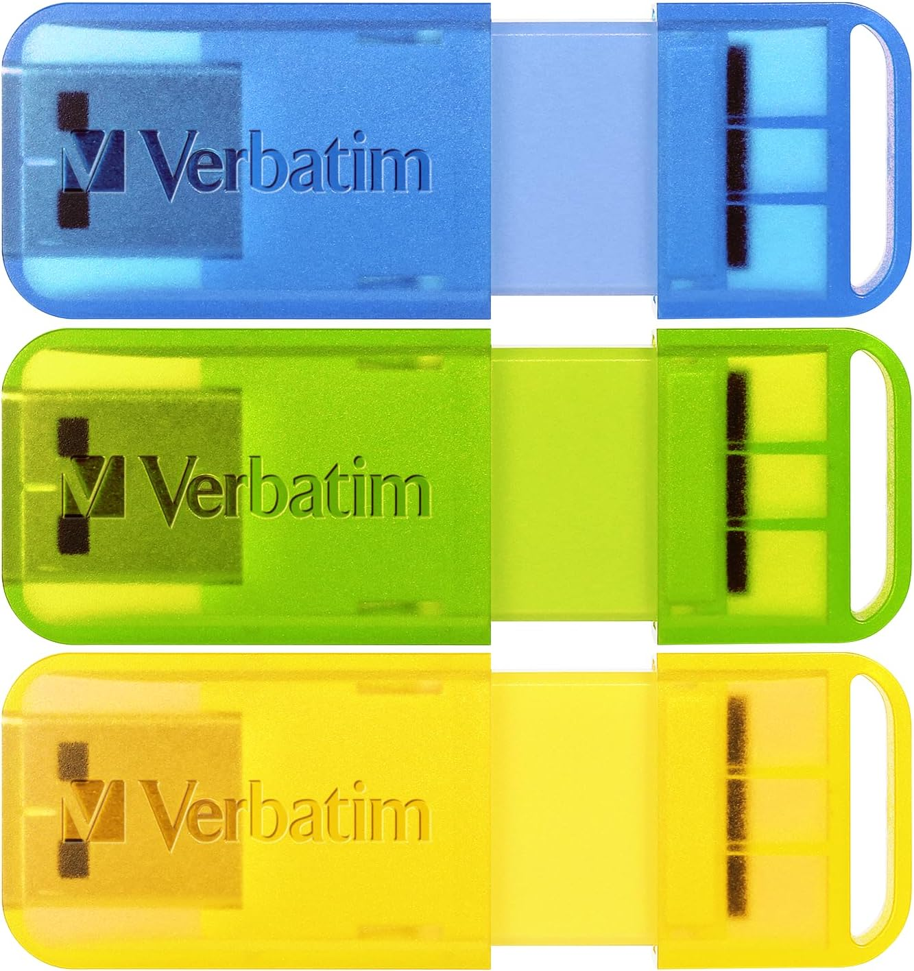 Verbatim Pop-Up USB 2.0 32GB Triple Pack - Assorted Bright Colours image number 1