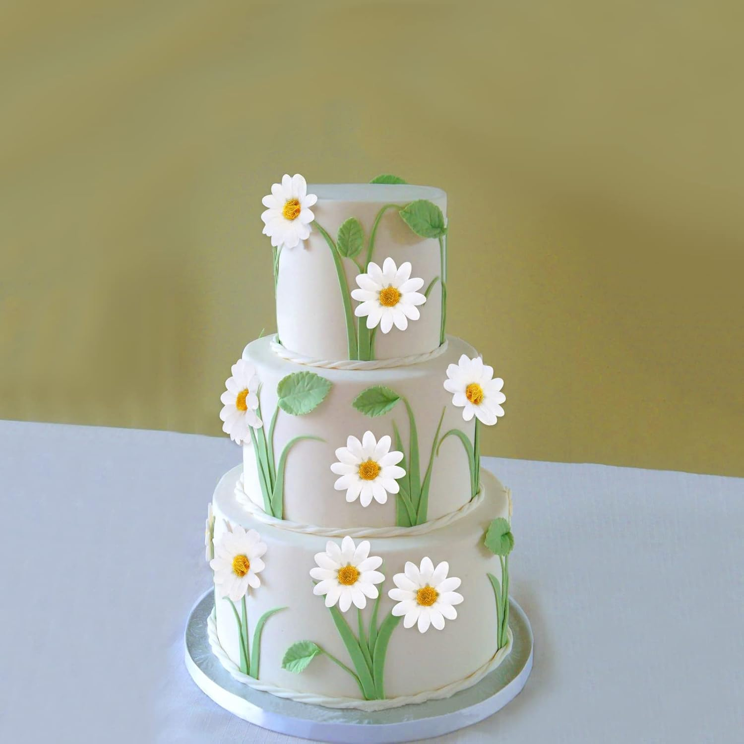 20PCS Daisy Cupcake Toppers Daisy Flower Cupcake Picks Flower Theme Spring Birthday Wedding Bridal Baby Shower Birthday Party Decoration Supplies White - Pinkq 2024 image number 7