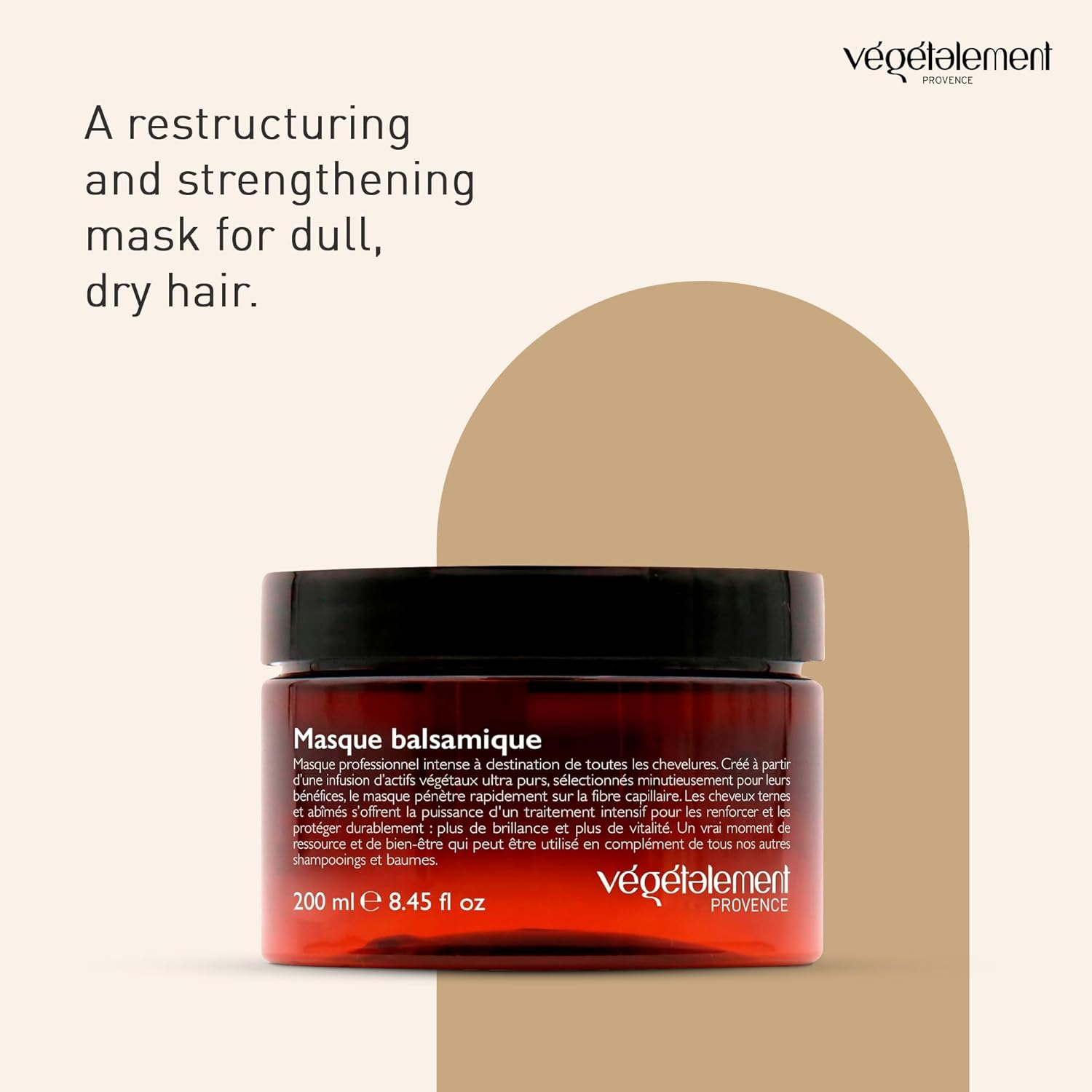 VEGETALEMENT ORGANIC Hair Mask, Plant-Based Hair Treatment Mask for Dry and Damaged Hairs, 200Ml, Cruelty Free with Jojoba Oil & Marula Oil for Strengthening and Repairing image number 5