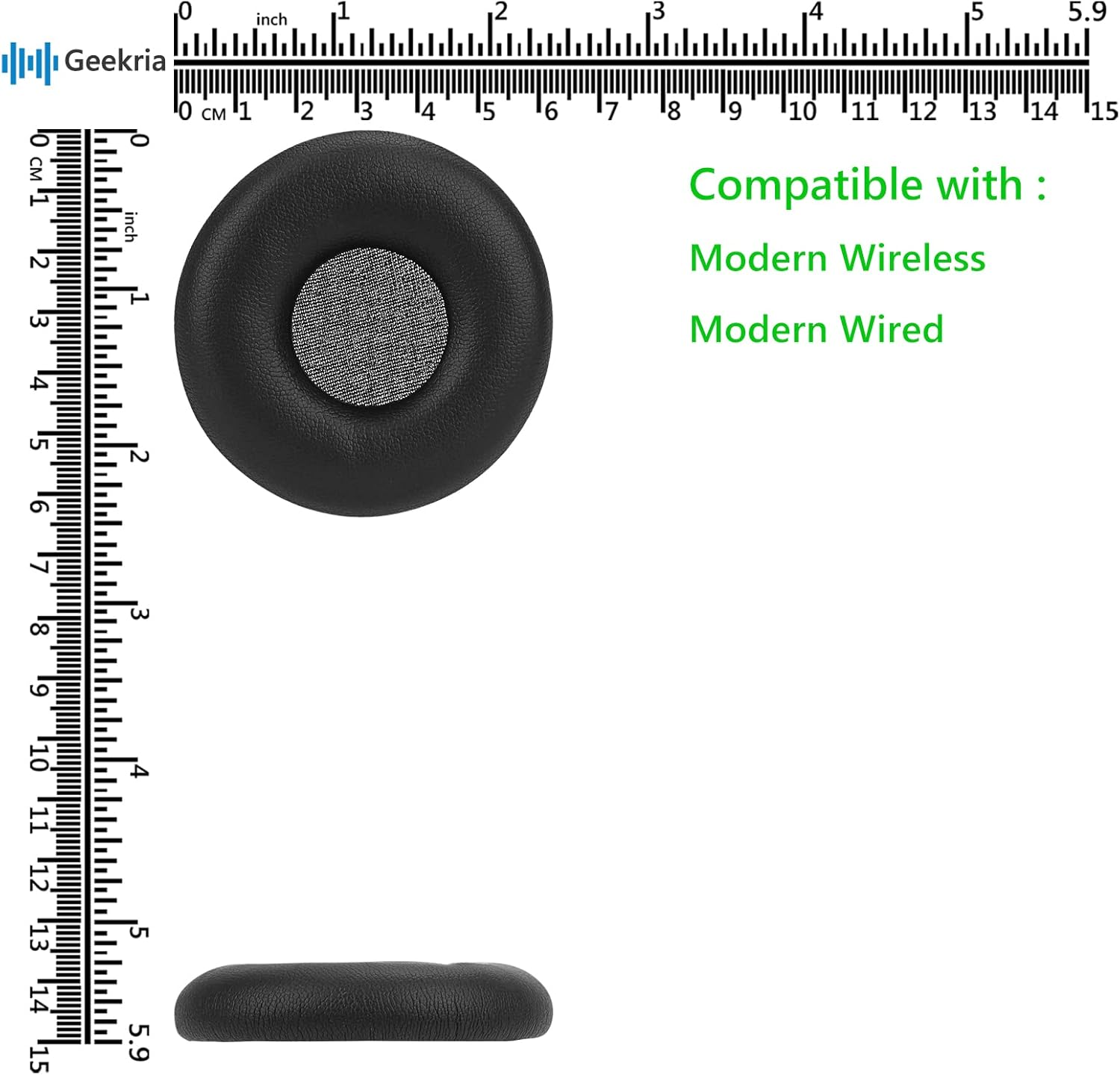 Geekria Quickfit Replacement Ear Pads for Microsoft Modern Wireless, Modern Wired Headphones Ear Cushions, Headset Earpads, Ear Cups Cover Repair Parts (Black) image number 4