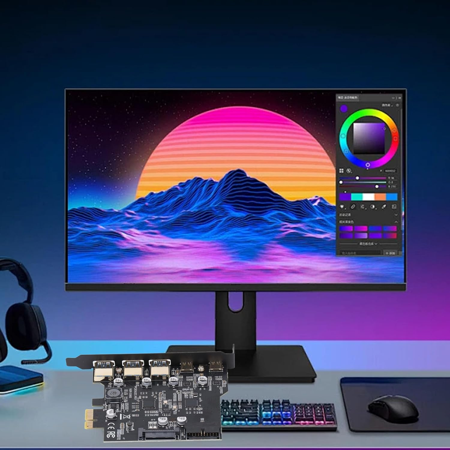 Pcie to USB 3.2 Gen 2 Card, 20 Gbps Bandwidth, 3 USB Type a and 2 USB Type C 5 Ports, PCI Express Expansion Card for Win Linux OS X PC image number 5