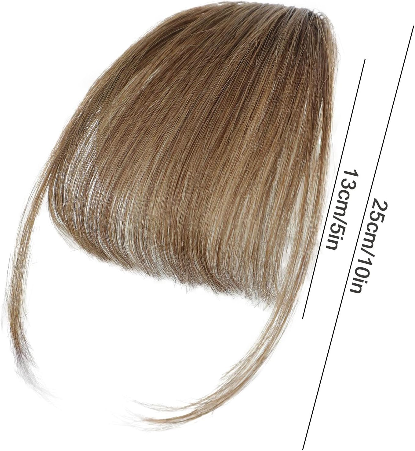 Clip Bangs Human Hair, French Bangs Clip Fake Bangs Fringe, Clip Air Bangs, Neat Bangs Hair Extension, Natural Color Fringe Hairpieces Hair Bangs for Daily Wear - 613 image number 6