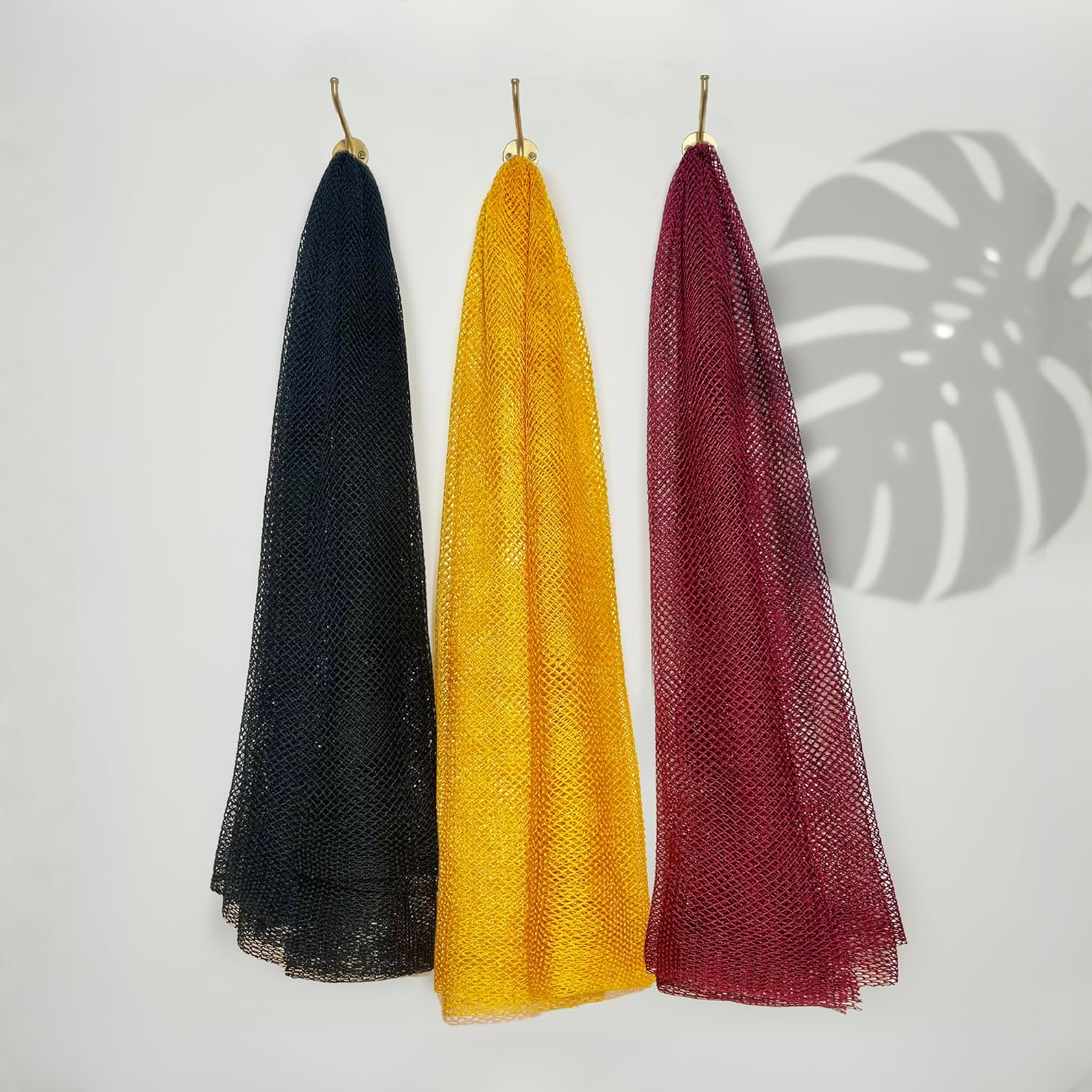 Zulu Zest Authentic African Net Sponge &ndash; 3-Pack Exfoliating Mesh for Face & Body, Deep Clean, Quick Dry, Long-Lasting Bath Scrubber for All Skin Types, Travel-Friendly & Durable (Black, Yellow, Red) image number 2