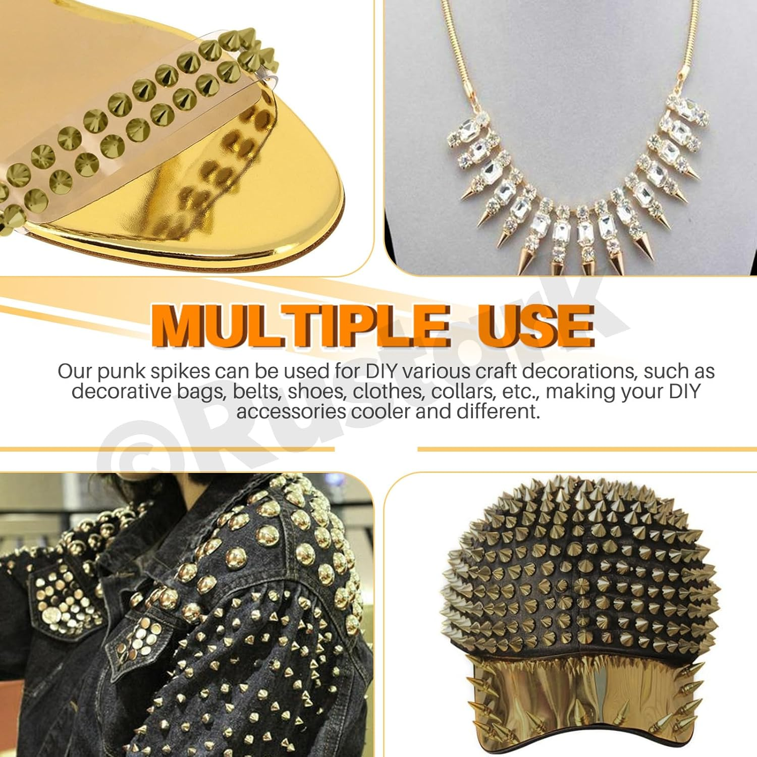 179Pcs 8 Sizes Antique Bronze Metal Punk Spikes and Studs Assortment Kit with Tools, Punk Rivet Studs Rivets Screw Screwback Studs Rivets for Punk Style Clothing Accessories Craft Decoration