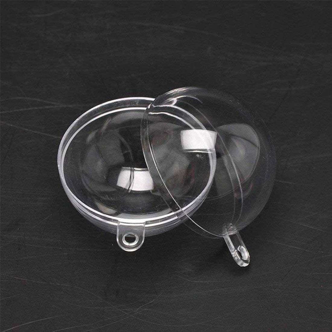 KAIAIWLUO Clear Baubles to Fill,40 PCS Transparent Christmas Baubles Empty Ornaments Balls Acrylic Fillable Plastic Bauble for Xmas Tree Holiday Wedding Party Ornaments 4 Sizes image number 4