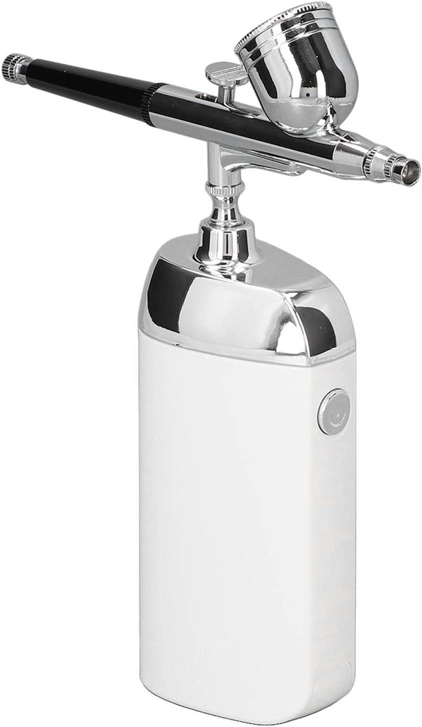 Oxygen Facial Portable Airbrush, USB Cordless Water Oxygen Airbrush Beauty Device Facial Oxygen Machine Portable Makeup Airbrush Moisturizing Sprayer Facial Mister Airbrush Kit (White) image number 1