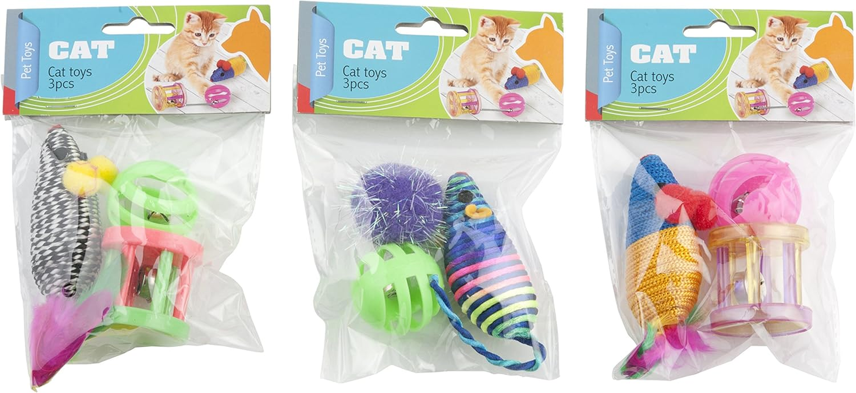Pet Toys Bag Toys 3 Different for Cats