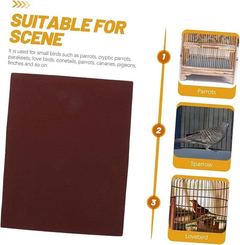 Ksngtixe 20 Pcs Sand Perch Covers for Bird Cages - Safe Claw Grinding Pads for Parrots, Budgies & Small Birds | Durable Non-Slip Perch Liners with Quiet Design image number 1