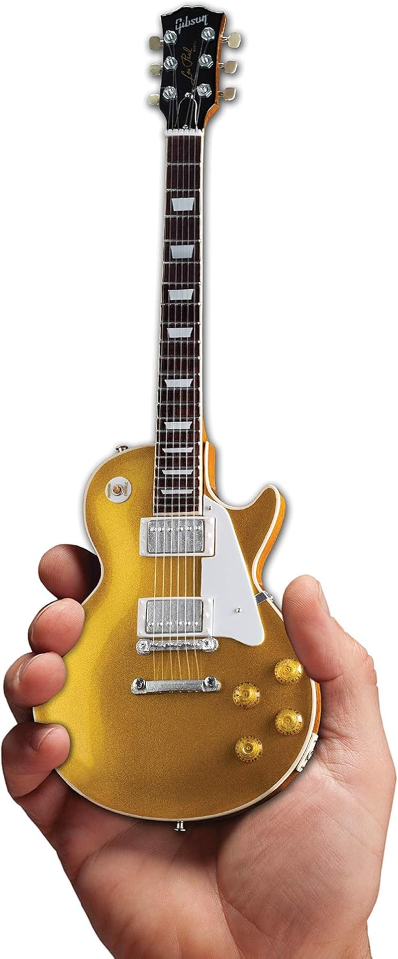 Axe Heaven Gibson Les Paul 1957 Gold Top Mini Guitar Replica Collectible GG-121 image number 1