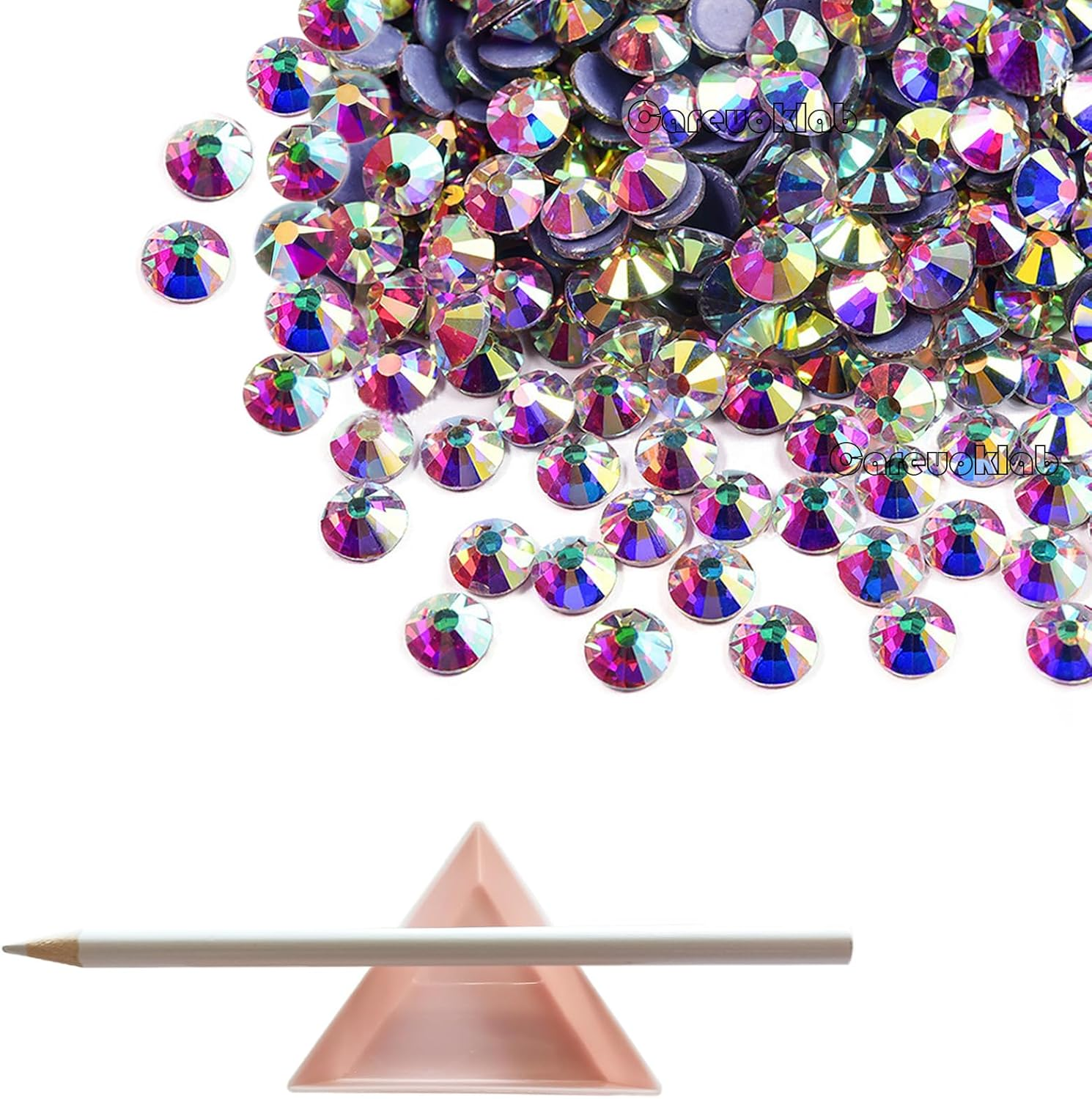 1440 Pack Hotfix Rhinestones, Careuoklab Flatback round Gems Glass Stones Crystal Rhinestones for Crafts Clothing Dance Costumes Shoes Bag Decoration (Red, SS20)