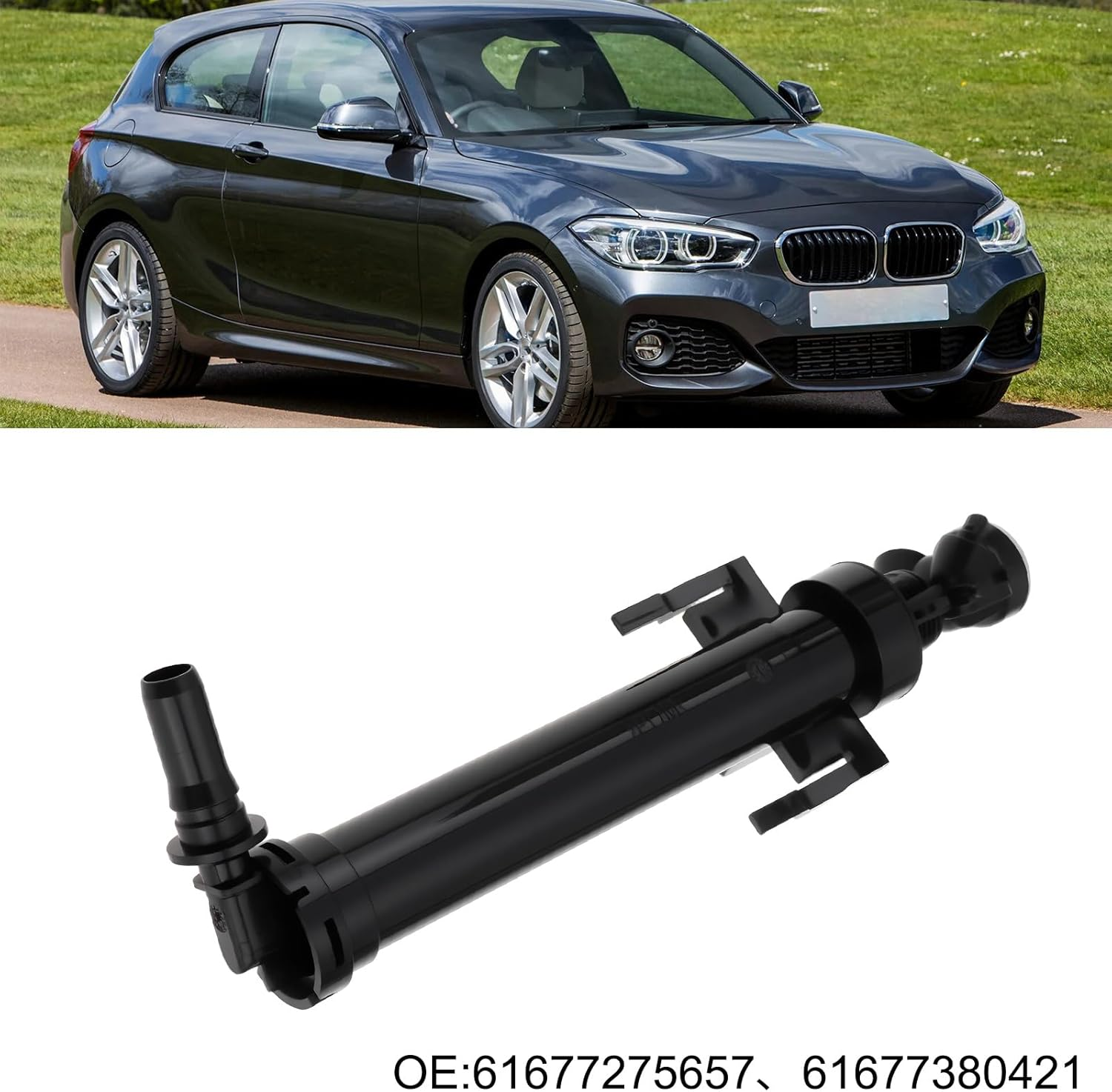 Car Headlight Washer Nozzle 61677275658 61677380422 Compatible with BMW 1 Series 2 Series 3 Series (Left Front) image number 1