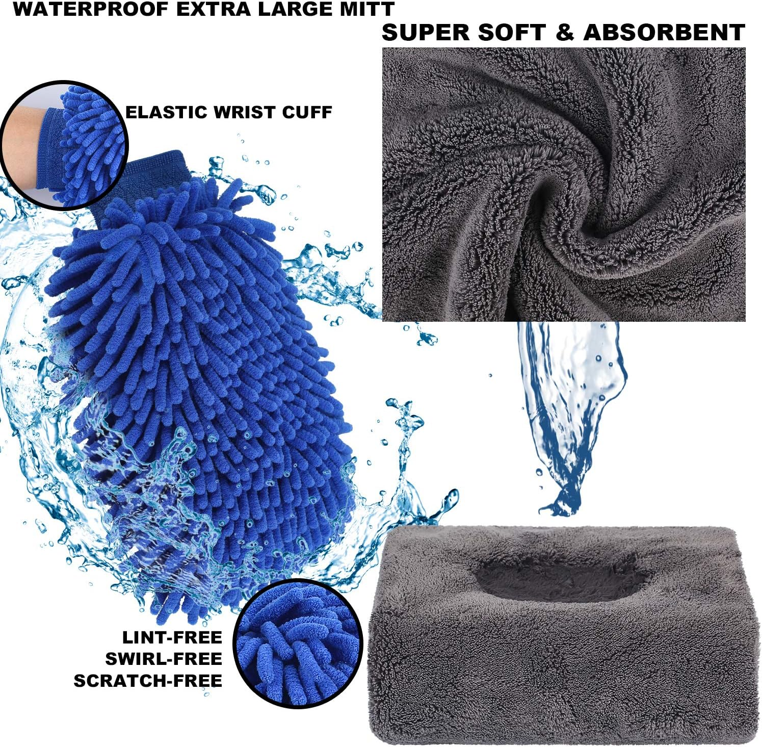 AUTODECO 22Pcs Car Wash Cleaning Tools Kit Car Detailing Set with Olive Green Canvas Bag Collapsible Bucket Wash Mitt Sponge Towels Tire Brush Window Scraper Duster Complete Interior Car Care Kit image number 1