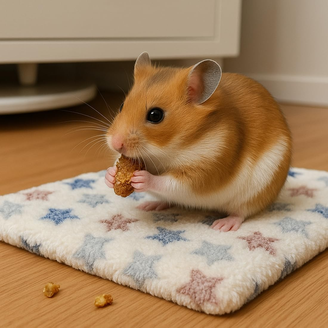 Pack of 2 Warm Fluffy Plush Bed, Small Animal Plush Bed, Guinea Pig Accessories, Rodent Rug, for Small Animals, Chinchilla, Squirrel, Guinea Pigs image number 5