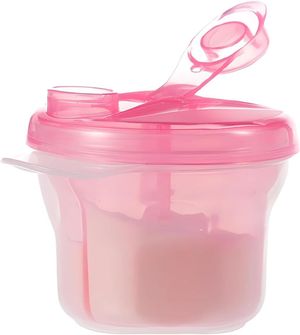Milk Powder Dispenser Formula Storage Container Pink Portable for Outdoor Travel, Milk Powder Storage Container image number 1