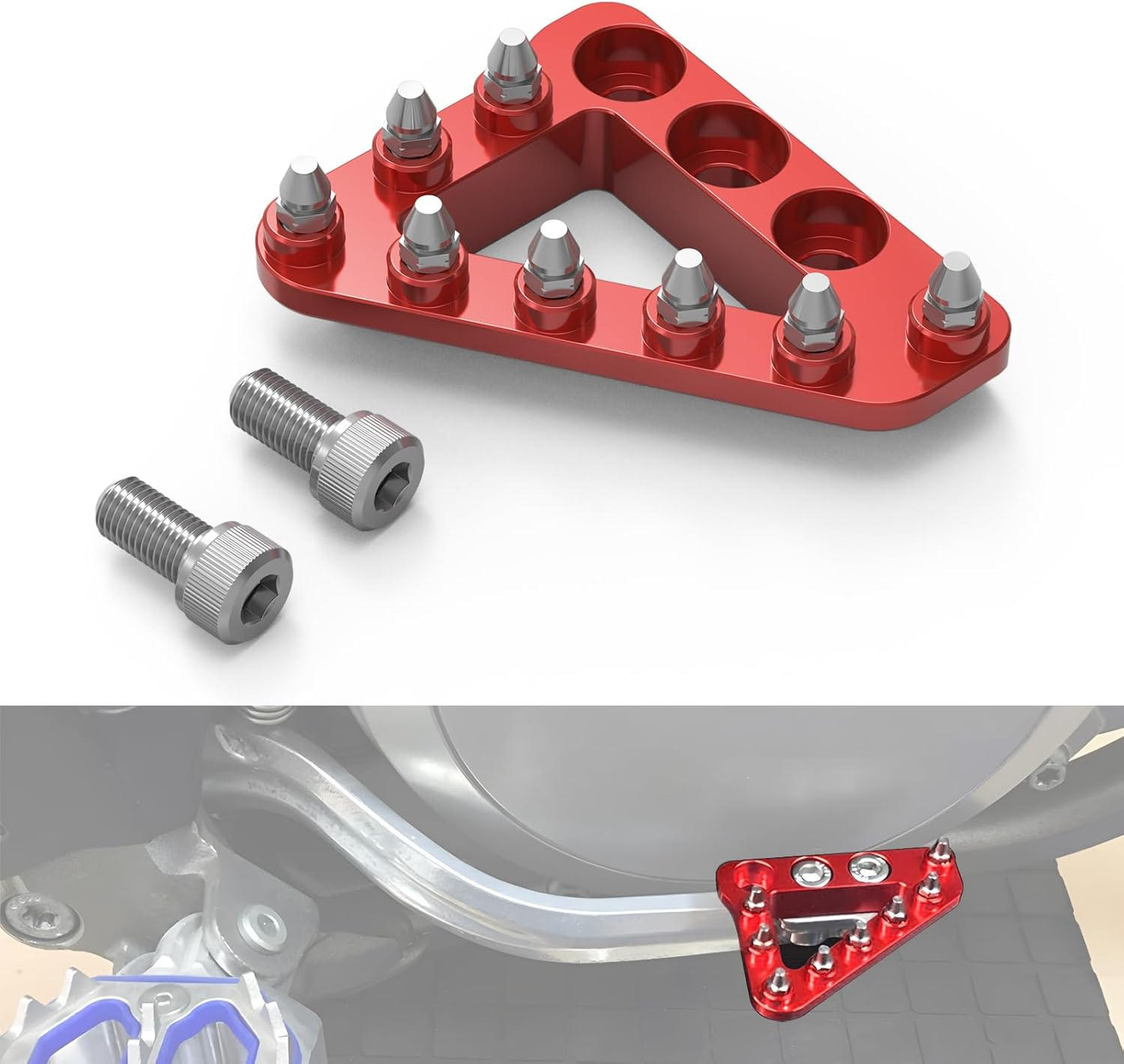 NICECNC Motorcycle Rear Brake Pedal Plate Tip Compatible with KTM 690 Enduro R 2008-2023 690 SMC R 2019-2023 790 Adventure R 2019-2023 890 Adventure R 2021-2023 1050 Adventure R 2015-2016,See Fitment