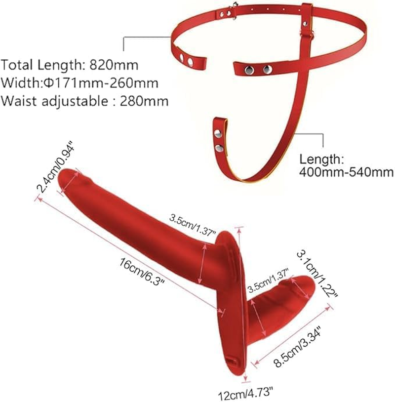Strap on Dildo Adult Sex Toys, Wearable Strapon Harness with 2 Removeable Realistic Silicone Anal Small Dildo, Adjustable Dildo Harness for Couples' Pegging, Perfect for Beginners