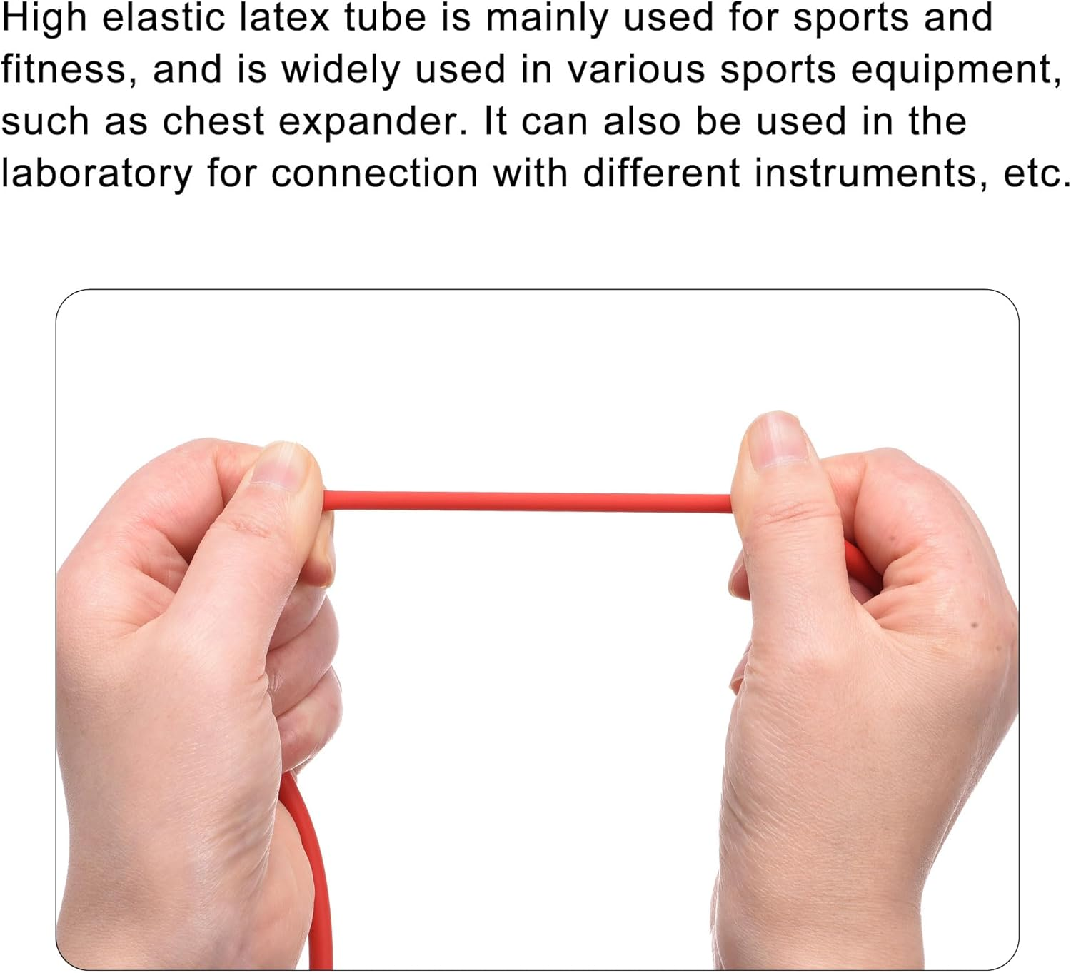 Uxcell Natural Latex Rubber Tubing 2Mm ID 5Mm OD 16Ft Red Highly Elastic for Sports Exercise Fitness image number 4