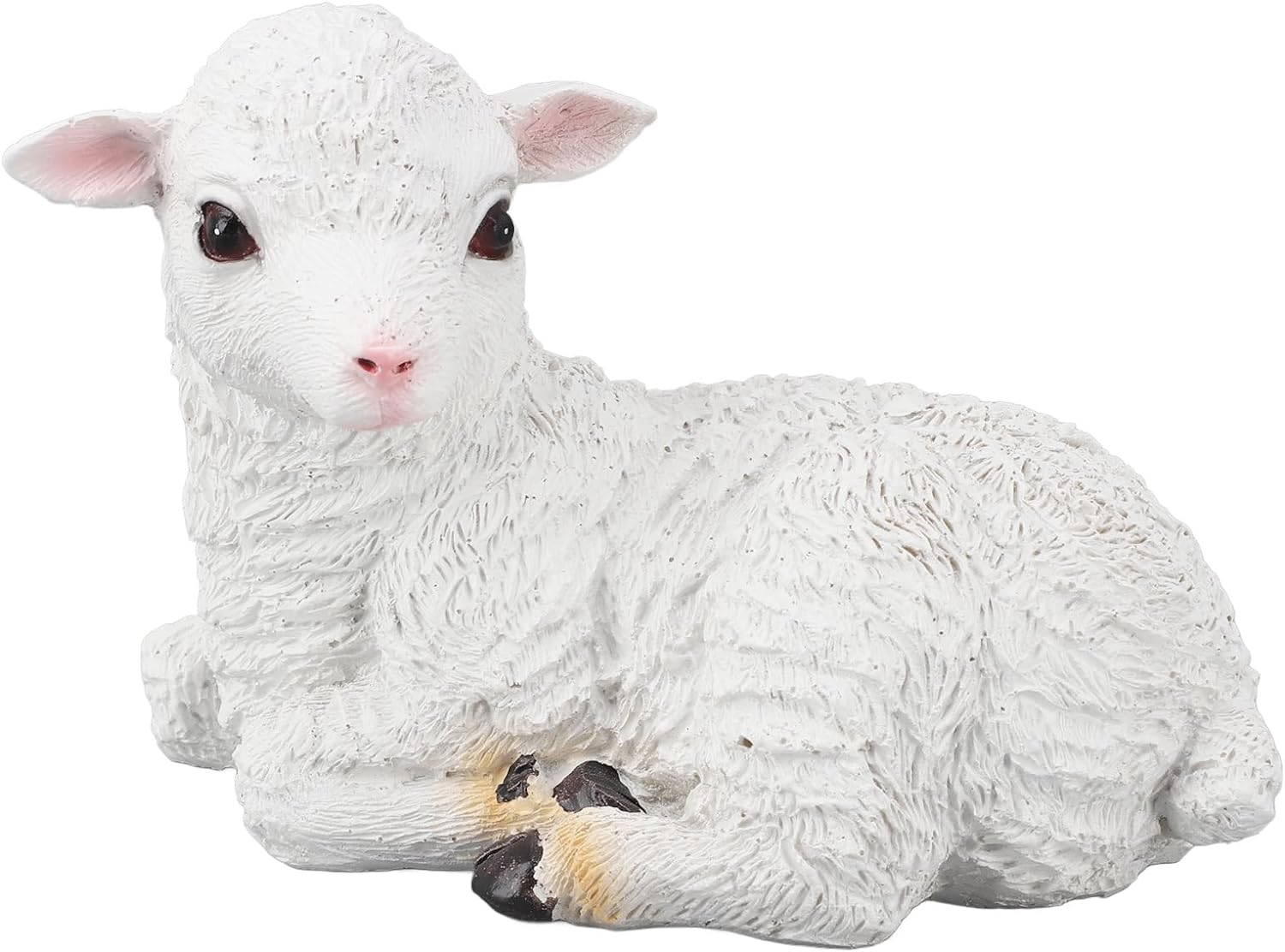 Resin Sheep Statue, Exquisite and Lifelike Garden Decoration with Versatile Design, for Outdoor and Indoor Decor, Sheep Figurine (Lying) image number 1
