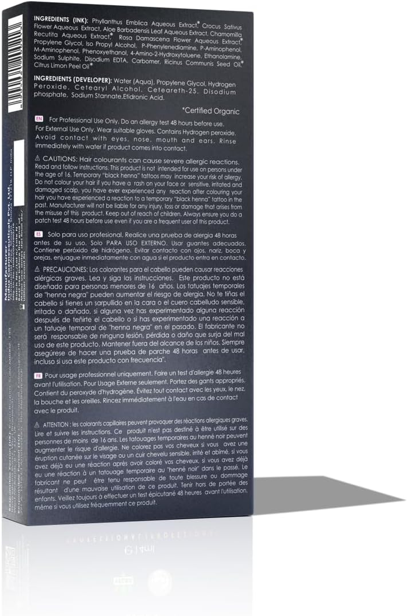 Minaibrow INK Hybrid Liquid Tint for Brow & Lashes Black |Long Lasting Spot Coloring for Brow & Lash |Instant Brow Hair Dye Tint Kit | 100% Gray Coverage - up to 14 Applications - 14Ml - Reddish Brown image number 3