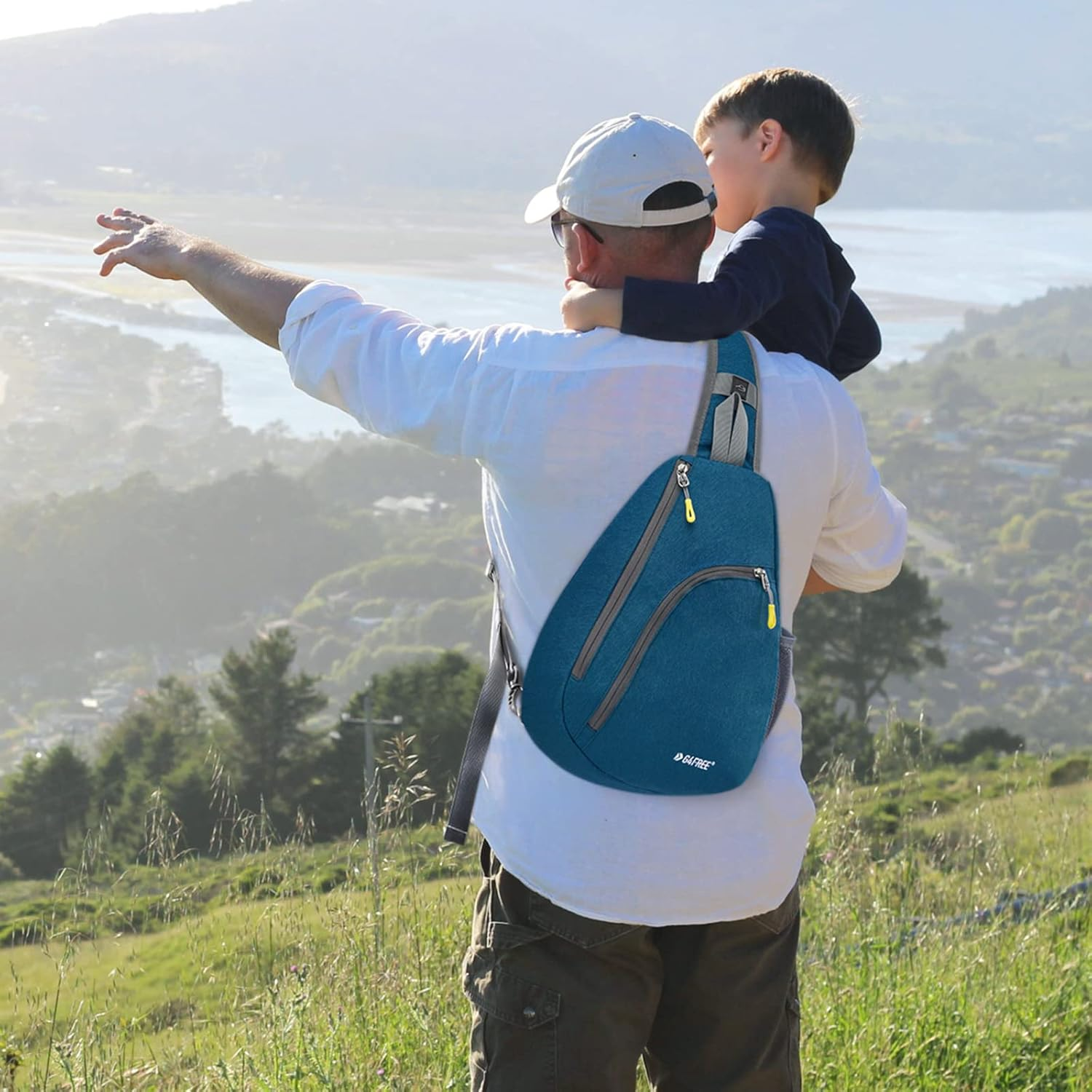 G4Free RFID Sling Bag Crossbody Backpack Casual Chest Shoulder Daypack Gym Bag for Hiking Travel 7L - Gray image number 3