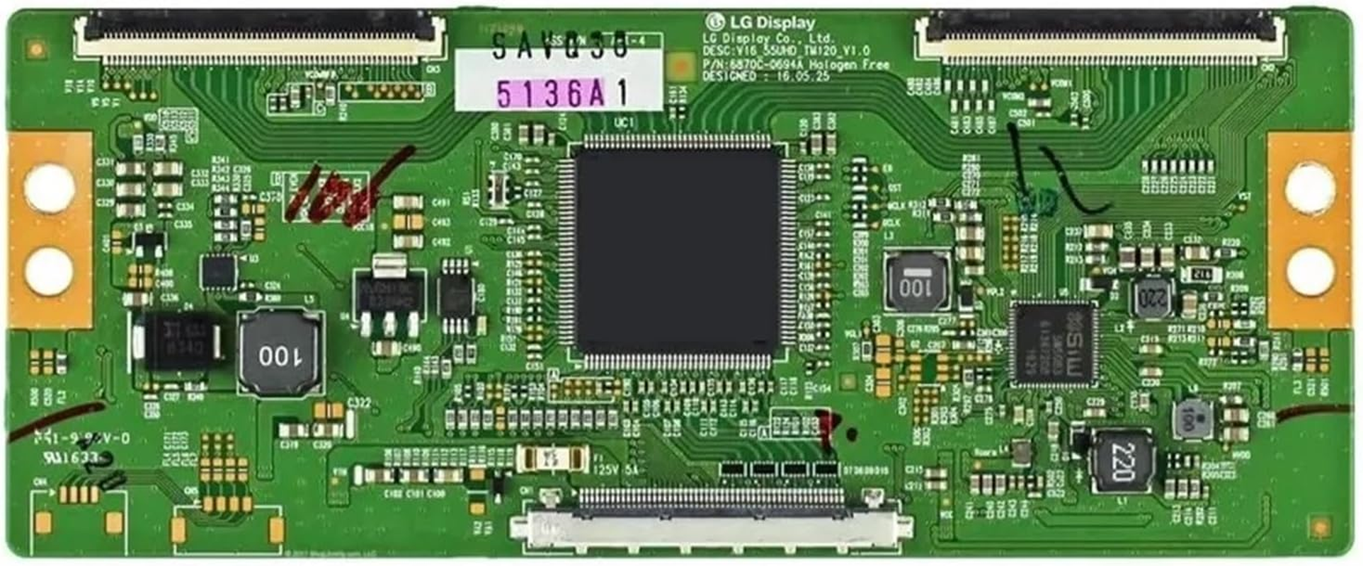 6870C-0694A T-Con Board for TV Display Equipment T Con Card Replacement Board Tcon Board V16-55UHD-TM120-V1.0TV Motherboard image number 1