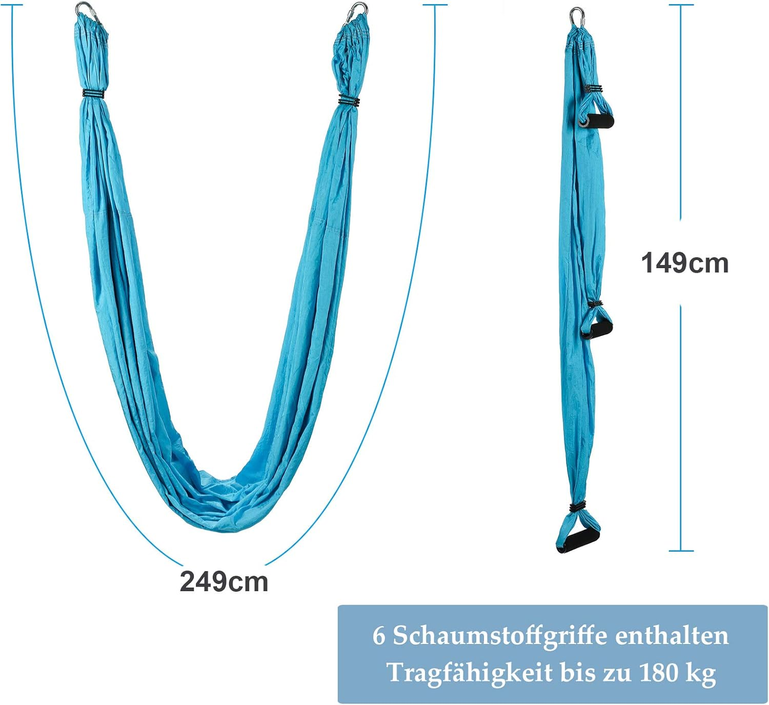 Aerial Yoga Swing Air Fly Yoga Hammock Silk Hammock Yoga Swing Fitness anti Gravity Swing with 180 Kg / 400 Lbs Load image number 1