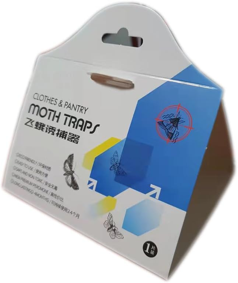 AUPOINT 4 Pack Clothes & Pantry Moth Traps, Pheromone Moth Killer, Indoor Efficient and Safety Non-Toxic Sticky Glue Traps image number 4