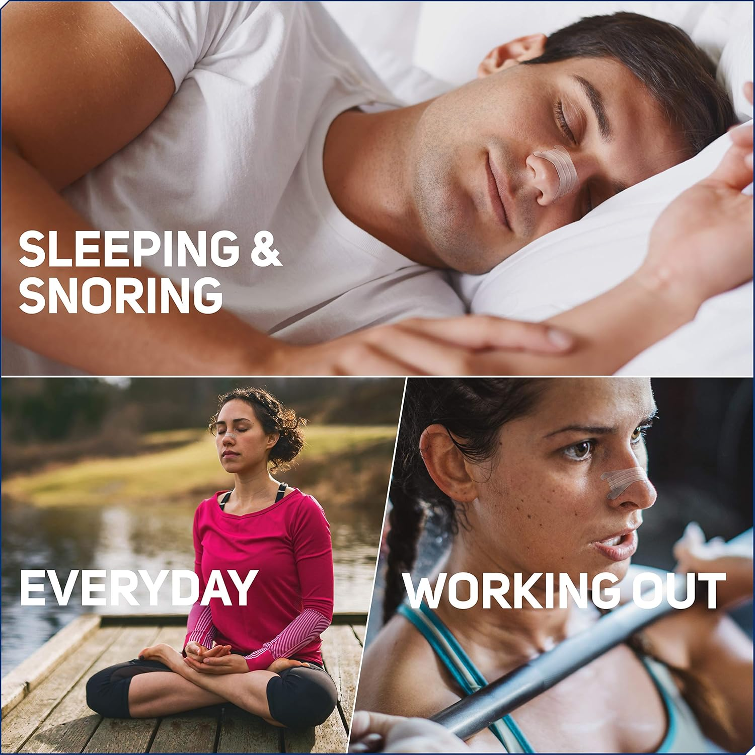 Nasal Strips, Clear Extra Strength, 50 Count | Works Instantly to Improve Sleep, Reduce Snoring, & Relieve Nasal Congestion Due to Colds & Allergies image number 5