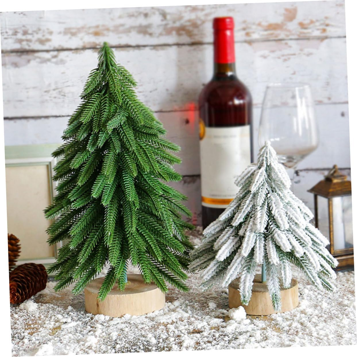 Mini Christmas Tree Tabletop Pine Tree Christmas Decor Home Shop Display Festival Scene Decor image number 4