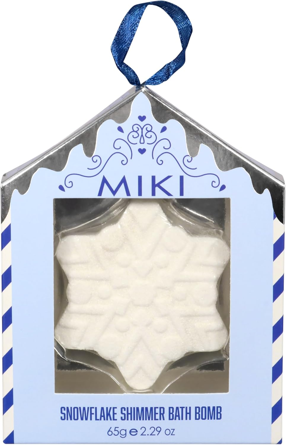 MIKI Snowflake Shimmer Bath Bomb 65 G
