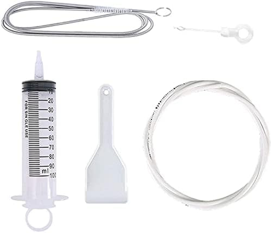 5 Pcs Refrigerator Drain Hole Clog Remover,Dredge Cleaning Tools Fridge Hole Brush,Water Outlet Cleaner for Household Clean,Refrigerator Drain Clean Brush,Wash Brush Suction Syringe Hose (5 Pcs) image number 4