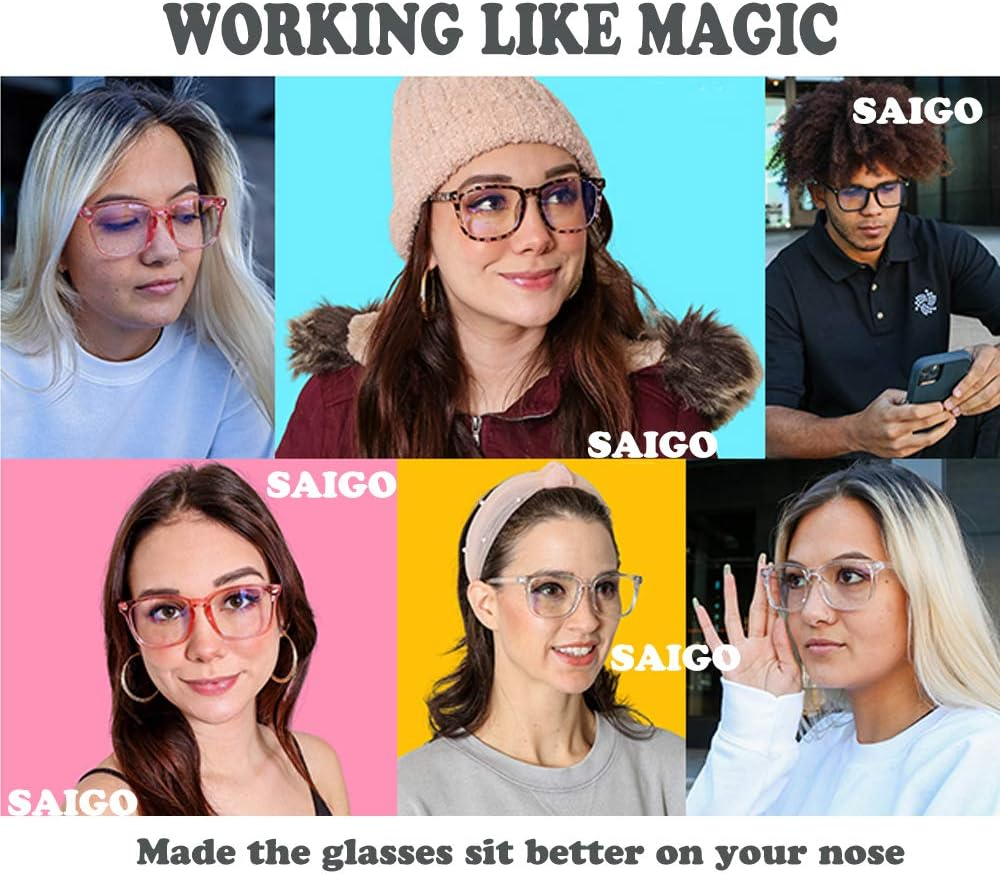 Soft Foam Nose Pads Self Adhesive Non-Slip Eyeglass Nose Pads, Thin Nosepads for Eyeglasses Sunglasses Glasses,12Pairs,1.5Mm Black