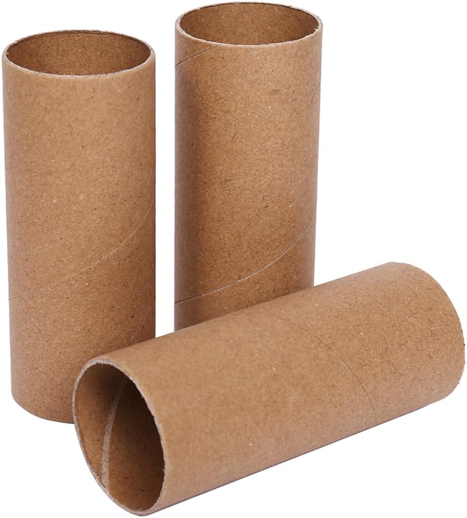 Ruisky 32 Pack Cardboard Tubes Craft Rolls, Kraft Paper Rolls Cardboard Tubes for Crafts&pound;&not;Paper Towel Rolls for Crafts 1.57X 3.9In (Brown) image number 1