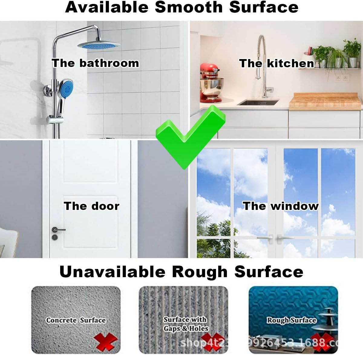 Suction Cup Heavy-Duty Hook，Large Clear Reusable Wreath Vacuum Suction Cup，Use for Windows Tiles Glass Smooth Doors and Mirrors to Hang Bags Coats Umbrellas Kitchenware and Christmas Wreaths (2 PCS) image number 3