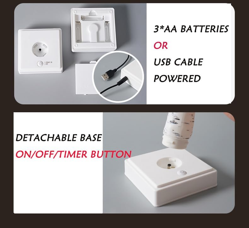 2FT Fairy Lights Birch Tree 72 LED Tree Lamp with Timer for Easter Christmas Decorations Light Spirit USB or Battery Powered Branch Lighted Trees Indoor Outdoor (72 LED, Green Tree with Berry Decor) - White image number 3