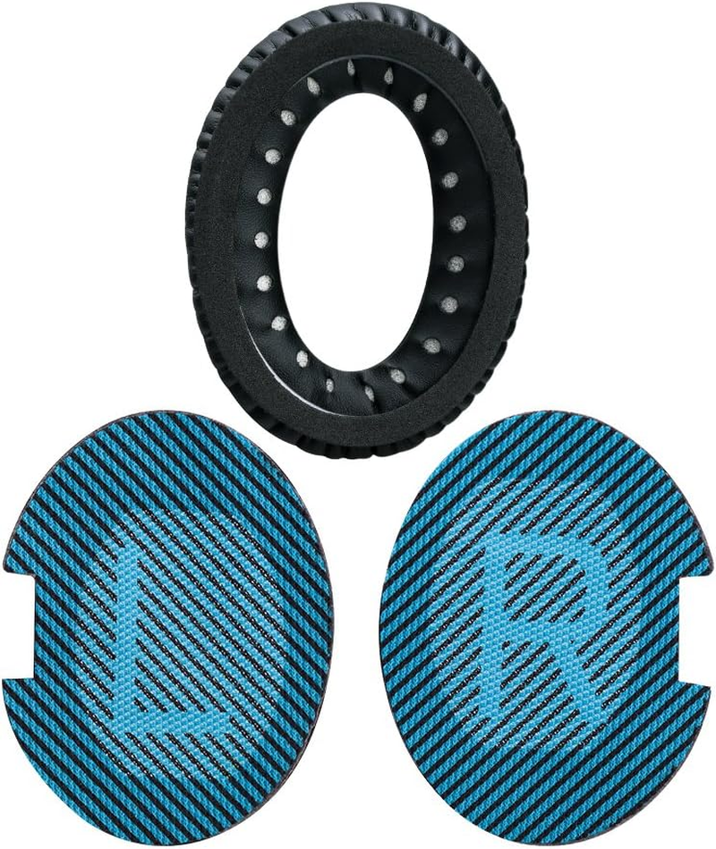 Replacement Ear Pads for Bose Quietcomfort QC25, AURTEC Headphones Earpads Cushion with Memory Form and Protein Leather, Black image number 4