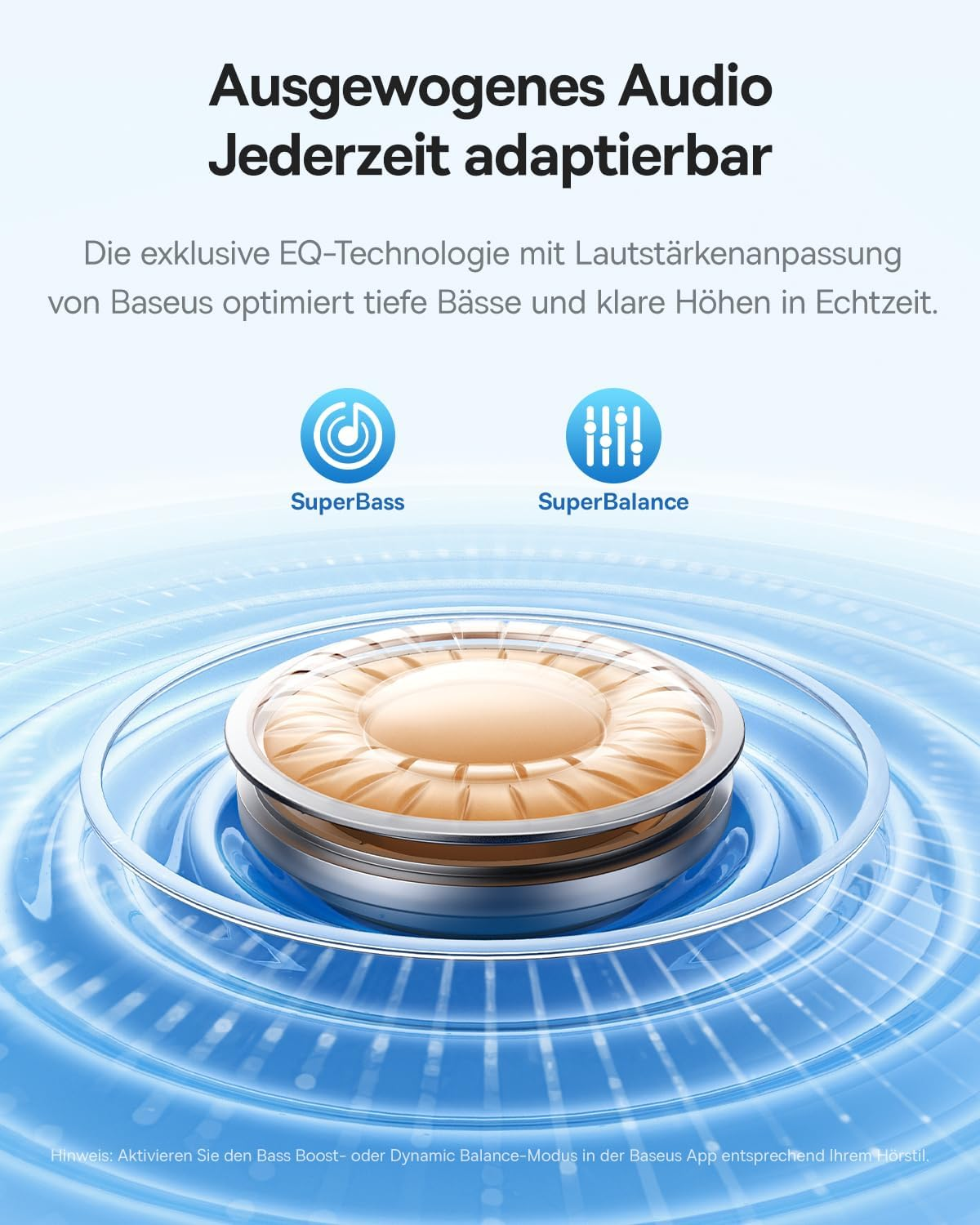 Baseus EP10 Pro Wireless In-Ear Headphones, Bluetooth Headphones, 45Db Active Noise Cancellation, Bass Audio, Hi-Fi Sound, Bluetooth 6.0, Starlight White image number 5