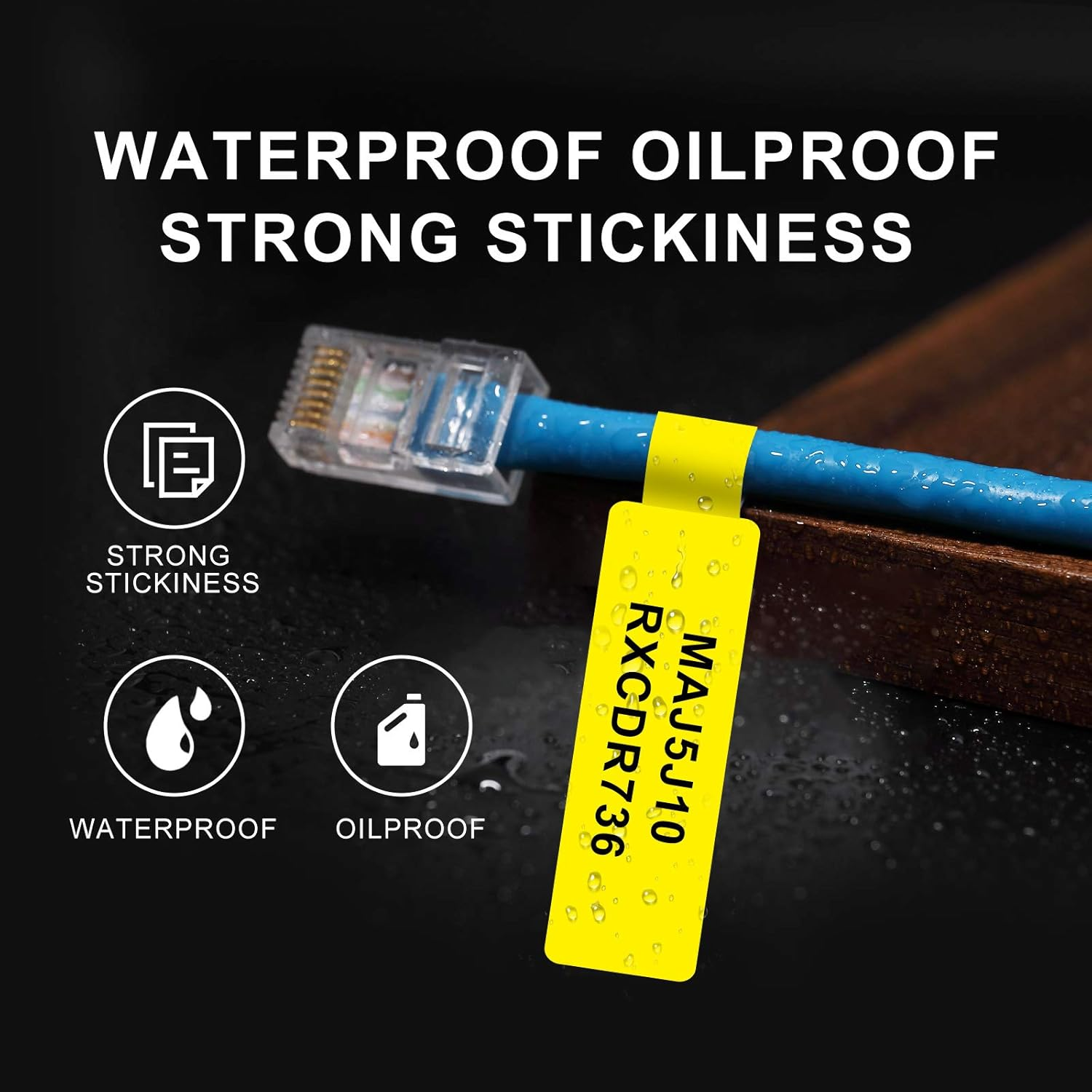 NIIMBOT D11 0.5"4.3" Label Maker Tape Adapted Label Print Paper Standard Laminated Office Labeling Tape Replacement (Cable-Y) image number 5