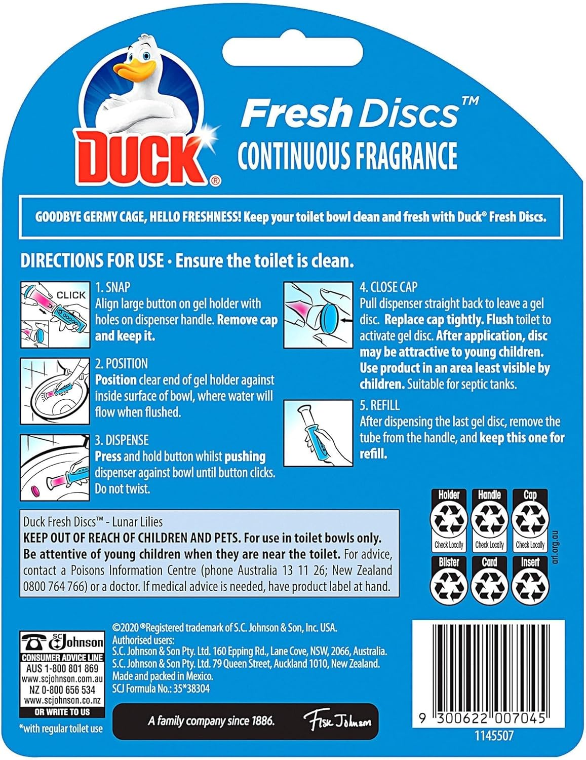 Duck Lunar Lilies Fresh Discs (6 Piece Pack) image number 2