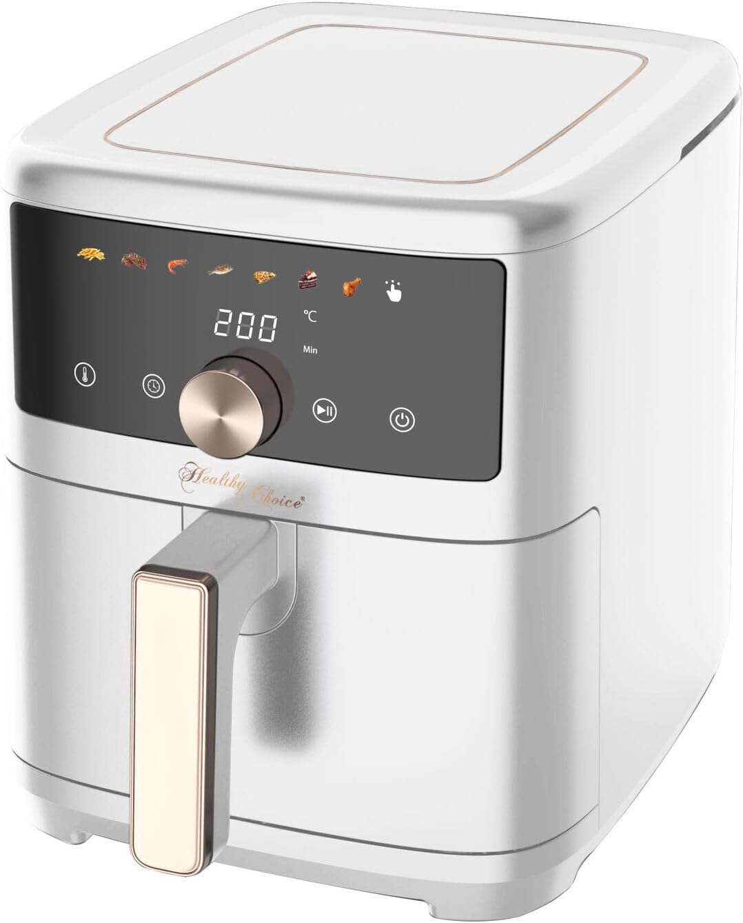 Healthy Choice 7L Digital Air Fryer with Intuitive Touch & Knob Controls, Platinum Stone Non-Stick Coating, Pizza & Baking Pan Accessories, 7 Preset Programs, 80&ndash;200&deg;C Range image number 1