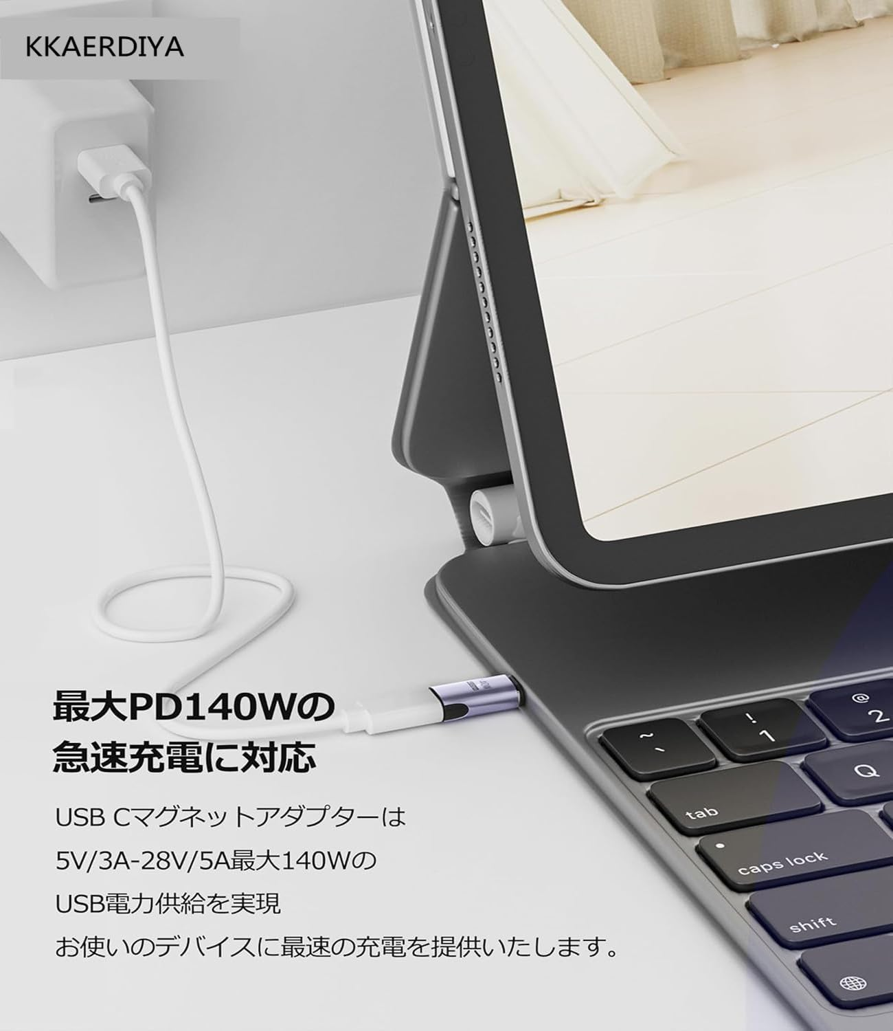 Magnet USB Type C Adapter 40Gbps,Usb C Male to Female Adapter Supports 8K@60HZ and 100W Fast Charging Compatible with Thunderbolt 3/4,Type C Interface Devices (2) image number 3