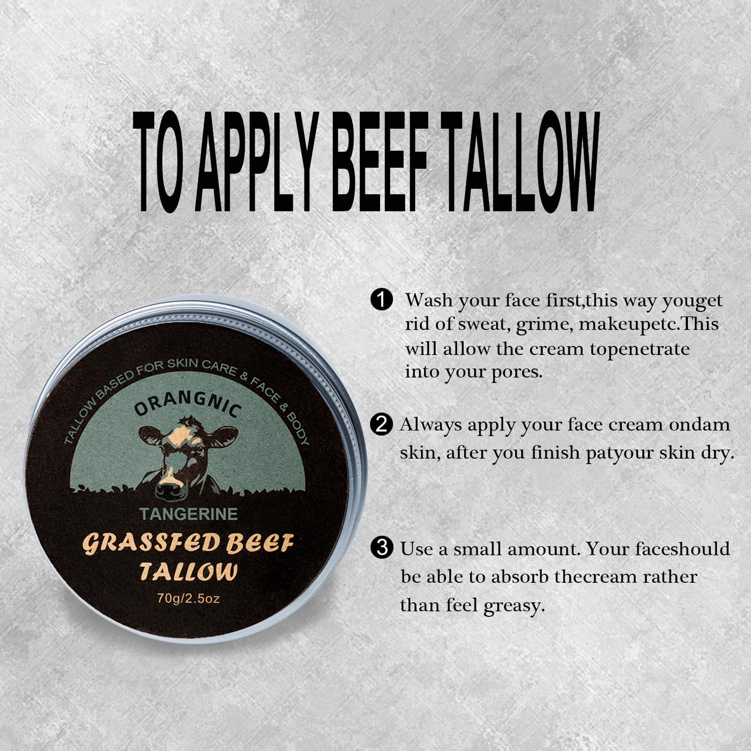 Grass Fed Beef Tallow Balm Raw Wild Honey Moisturizer | Natural Skincare | Moisturizer for Dry Skin, Face and Body Beef Tallow for Skin (70G)