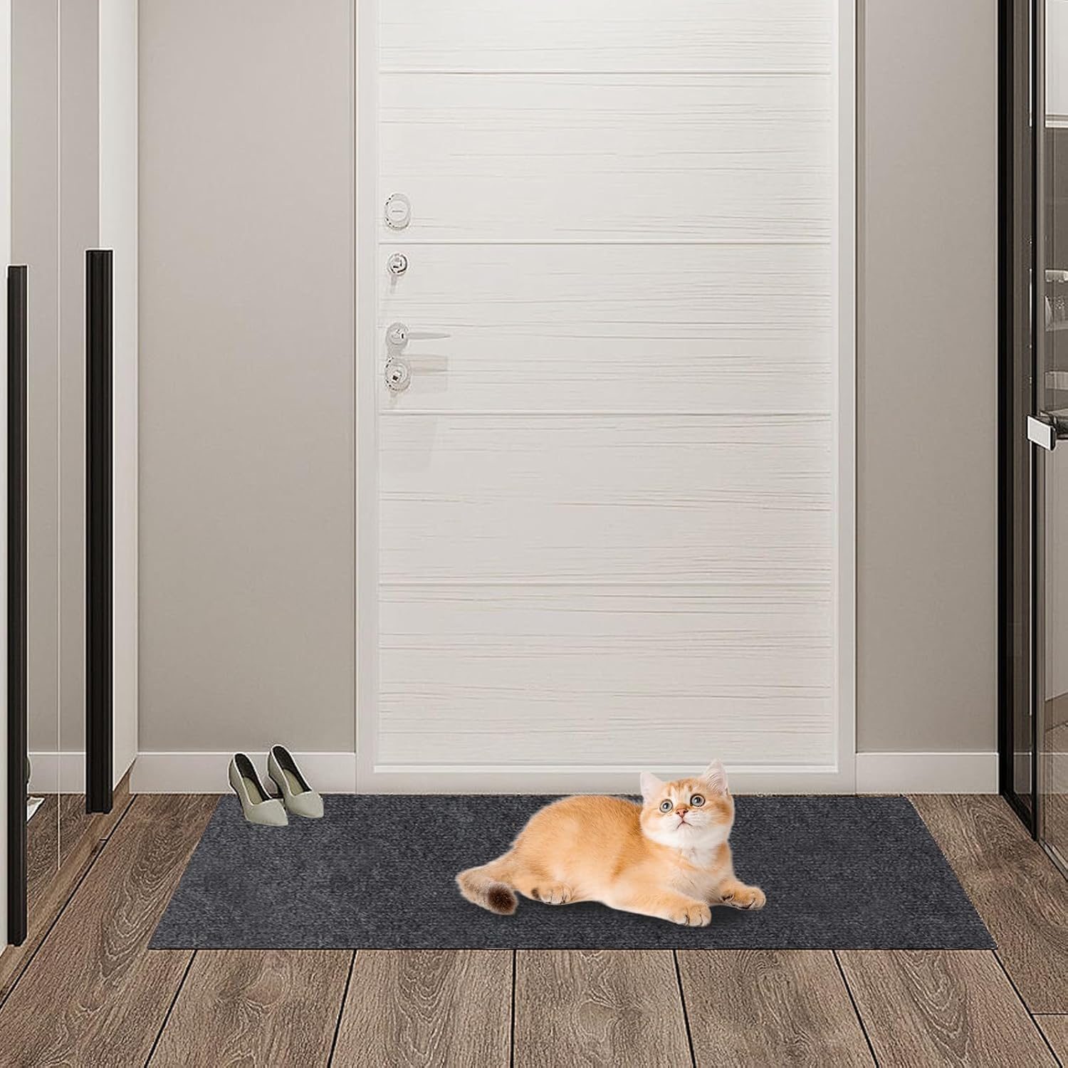 Self-Adhesive Scratching Mat Cat Scratch Protection Rugs for Sofa Furniture Door, DIY Trimmable Multifunctional Carpet Mat, Floor Protection Mat, Non-Slip Stair Treads Mats image number 3