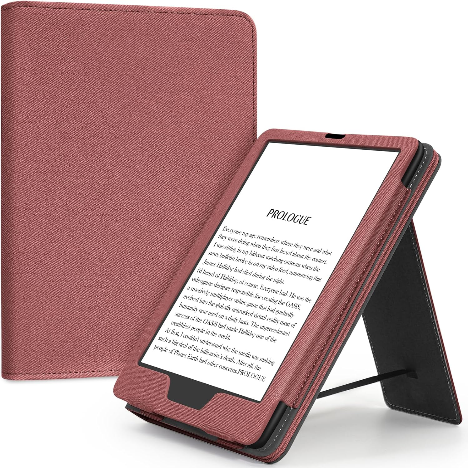 Slim Case for 7"/6.8" Kindle Paperwhite with Hand Strap(12Th/11Th Gen 2024/2021) and Kindle Colorsoft Signature Edition,Stand Cover and Card Slot,Premium PU Sleeve with Auto Wake/Sleep,Agave Green