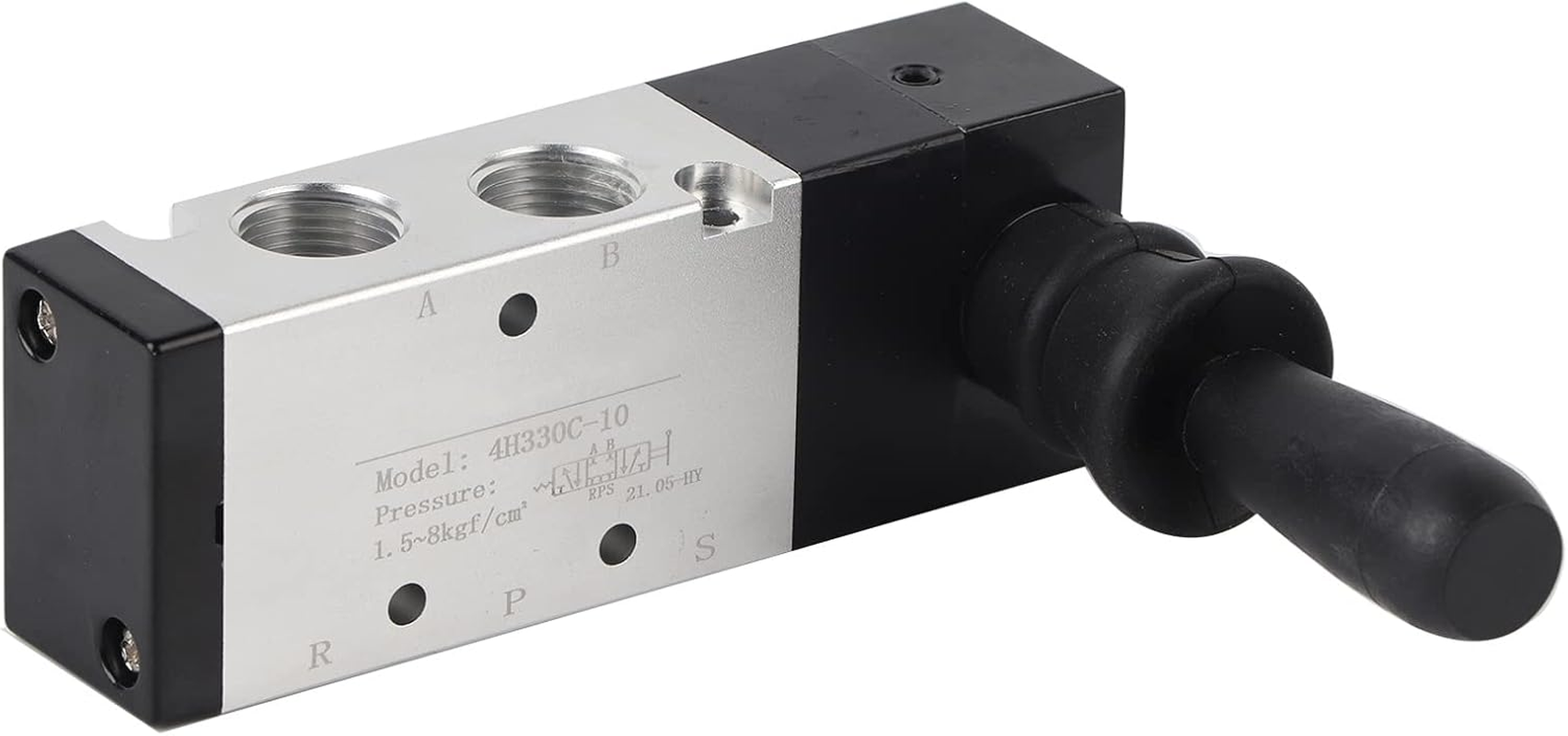 Hyuduo Hand Lever Valve - High Sealingness 5 Port 3 Position Manual Valve for Pneumatic Actuator Components - Excellent (4H330-10)
