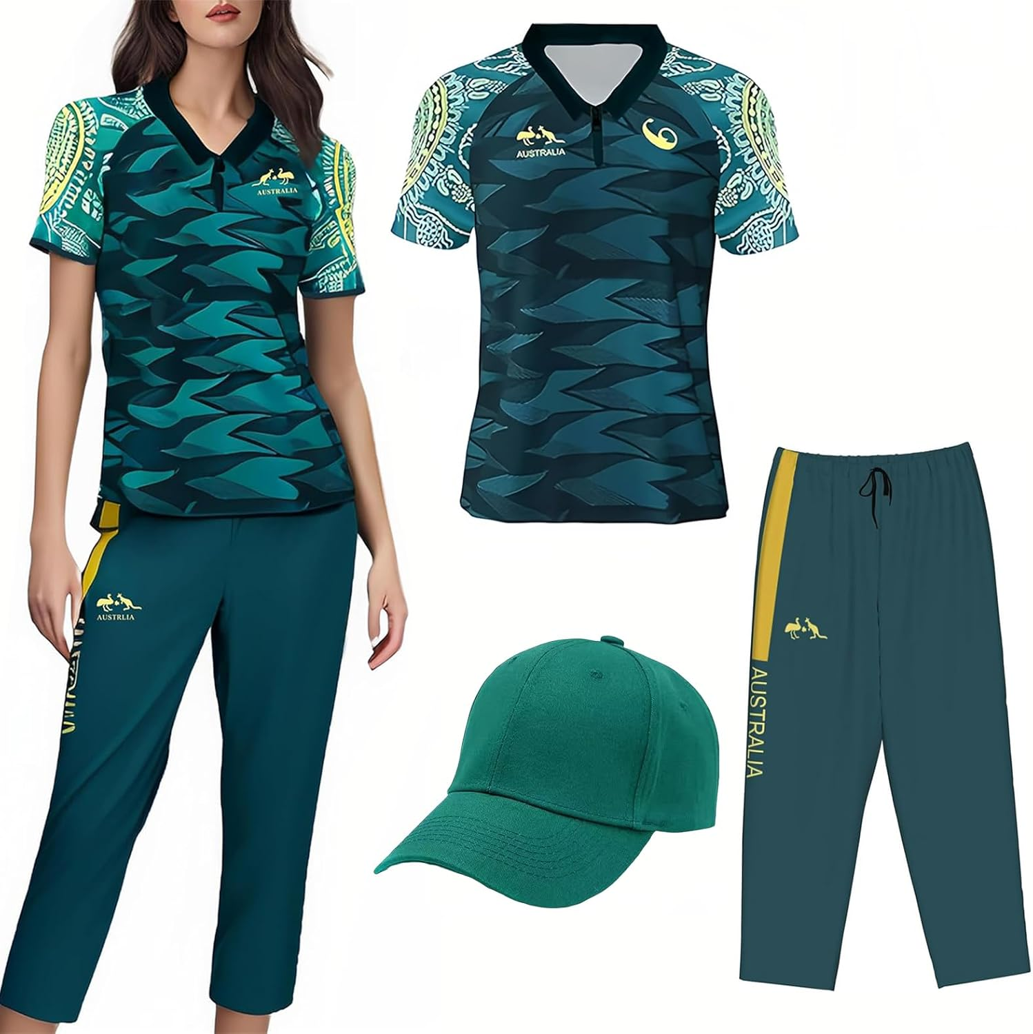 Australian Break Dancer Raygun Costume, Cosplay Outfit Breakdancing Costume Australian Halloween Costume with Hat Pants