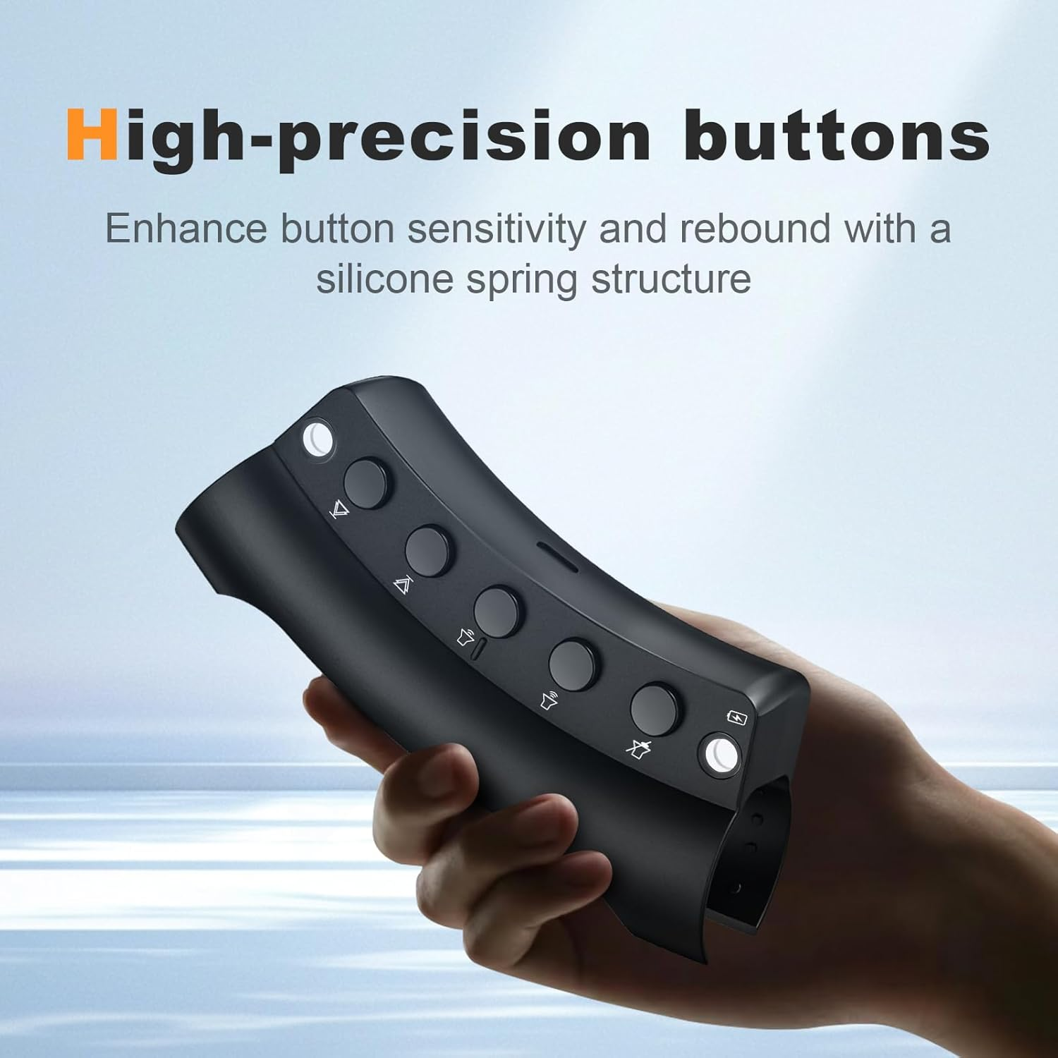 Wireless Steering Wheel Remote Control with Signal Indica for Y-Metdriving Portable Car Stereo and Other Android Car Stereo,With Low Battery Alert,Bluetooth Interface Function Control image number 3