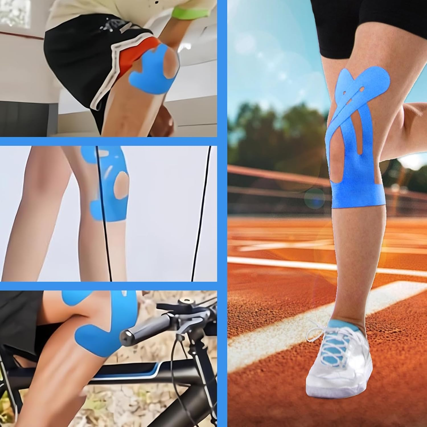 Precut Kinesiology Sports Tape for Elbow Support, 8 Pcs Athletic Muscle Support,Precut Athletic Sports Muscle Support Elbow Tape,Precut Kinesiology Tape for Elbow image number 2